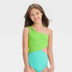 Girls' Colorblock Summer Explosion One Piece Swimsuit - Art Class™ Lime Green -Teen Clothing Store GUEST 0099979e 4d3a 4843 8cca 88f7cdce576c