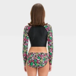 Girls' Floral Printed Rash Guard Set - Art Class™ Black 8 Girls' Floral Printed Rash Guard Set - Art Class™ Black -Teen Clothing Store GUEST 0728b504 9d4f 448a af44 97a0648d67e5
