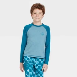 Boys' Wave Long Sleeve Rash Guard Swim Shirt - Art Class™ Dark Blue -Teen Clothing Store GUEST 0745dc2a 6194 4b73 98fe 1950da944445