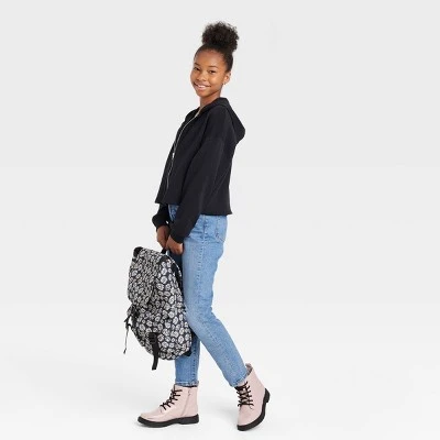 Girls' Boxy Cropped Zip-Up Hoodie Sweatshirt - Art Class™ 4 Girls' Boxy Cropped Zip-Up Hoodie Sweatshirt - Art Class™ - Image 2