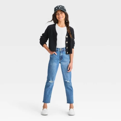 Girls' Cropped Fuzzy Cardigan Sweater - Art Class™ 4 Girls' Cropped Fuzzy Cardigan Sweater - Art Class™ - Image 2