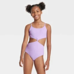 Girls' Forever Vacay Solid One Piece Swimsuit - Art Class™ Purple -Teen Clothing Store GUEST 1657f858 1ede 490b 9f2e 1279b5a7be3e