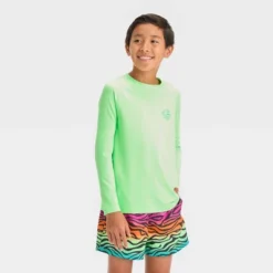 Boys' Long Sleeve Snappy Wave Rash Guard Top - Art Class™ Light Green -Teen Clothing Store GUEST 191f95a0 c031 4c45 986b d07fdcd3829c