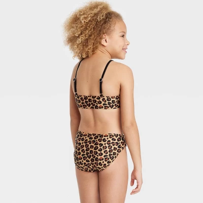 Girls' 'Delightful Cheetah' Shirred Center Bikini Set - Art Class™ 4 Girls' 'Delightful Cheetah' Shirred Center Bikini Set - Art Class™ - Image 2