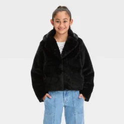 Girls' Faux Fur Jacket - Art Class™ Black 7 Girls' Faux Fur Jacket - Art Class™ Black -Teen Clothing Store GUEST 1e6dccc9 9ba6 4a69 a354 d6045d5fea4d