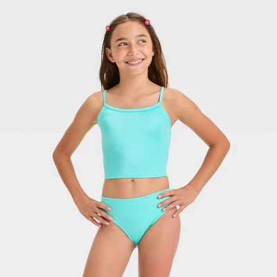 Girls' 'Let It Shine' Solid Midkini Set - Art Class™ 6 Girls' 'Let It Shine' Solid Midkini Set - Art Class™ - Image 4