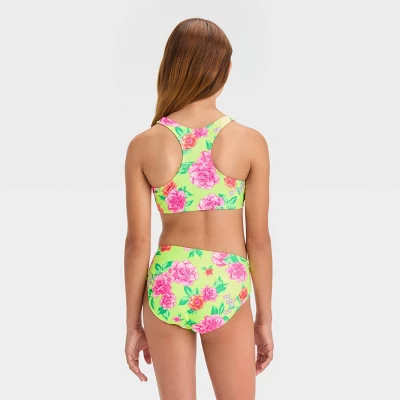 Girls' 'Bright Peony' Floral Printed Bikini Set - Art Class™ 4 Girls' 'Bright Peony' Floral Printed Bikini Set - Art Class™ - Image 2