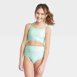 Girls' Floral Printed One Piece Swimsuit - Art Class™ Green 7 Girls' Floral Printed One Piece Swimsuit - Art Class™ Green -Teen Clothing Store GUEST 2ae32c06 801d 4193 a86c 15298798b088