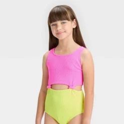 Girls' Solid One Piece Swimsuit - Art Class™ Pink -Teen Clothing Store GUEST 2b975034 5dfc 4019 a6c4 993e123feff0