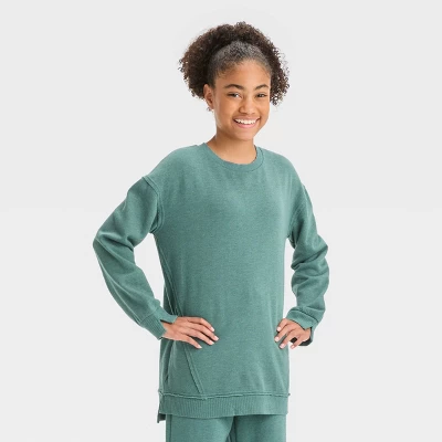 Girls' Oversized Crewneck Pull-Over Sweatshirt - Art Class™ 5 Girls' Oversized Crewneck Pull-Over Sweatshirt - Art Class™ - Image 3