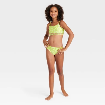 Girls' Make A Wish 2pc Bikini Set - Art Class™ Lime Green 5 Girls' Make A Wish 2pc Bikini Set - Art Class™ Lime Green - Image 3