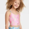 Girls' Leaf Printed Midkini Set - Art Class™ Light Pink/Light Blue/Cream -Teen Clothing Store GUEST 37f6e2f9 dff7 4fb4 8a46 fe65f97480f0