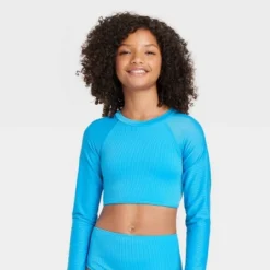 Girls' Cyber Long Sleeve Bikini Top - Art Class™ Turquoise Blue 7 Girls' Cyber Long Sleeve Bikini Top - Art Class™ Turquoise Blue -Teen Clothing Store GUEST 3836fbd9 f743 4bb2 abd3 c887d141473e