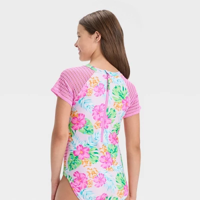 Girls' Tropical Love Floral One Piece Swimsuit - Art Class™ 4 Girls' Tropical Love Floral One Piece Swimsuit - Art Class™ - Image 2