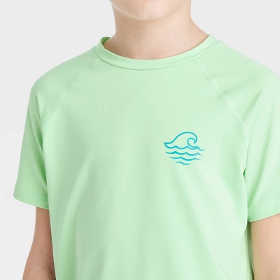 Boys' Short Sleeve Rash Guard Swim Shirt - Art Class™ Green 2 Boys' Short Sleeve Rash Guard Swim Shirt - Art Class™ Green