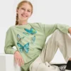 Girls' Long Sleeve Butterfly Oversized Graphic T-Shirt - Art Class™ Mint Green 2 Girls' Long Sleeve Butterfly Oversized Graphic T-Shirt - Art Class™ Mint Green -Teen Clothing Store GUEST 3e1d2b40 041c 42bc a9da a0f20bba3cb9