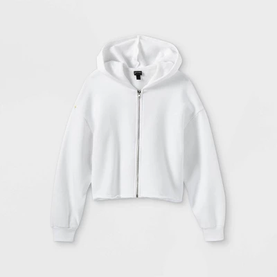 Girls' Boxy Cropped Zip-Up Hoodie Sweatshirt - Art Class™ 5 Girls' Boxy Cropped Zip-Up Hoodie Sweatshirt - Art Class™ - Image 3