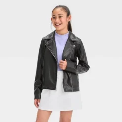 Girls' Faux Leather Moto Jacket - Art Class™ -Teen Clothing Store GUEST 3f727397 7f01 41ea b2f0 220e7c531385
