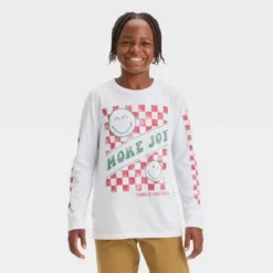 Boys' Smiley Knit Long Sleeve T-Shirt - Art Class™ White 7 Boys' Smiley Knit Long Sleeve T-Shirt - Art Class™ White -Teen Clothing Store GUEST 44489837 f4ec 42a1 844d d9ae40eab143