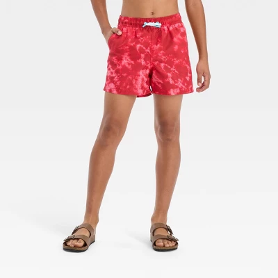 Boys' Tie-Dye Swim Shorts - Art Class™ Red 5 Boys' Tie-Dye Swim Shorts - Art Class™ Red - Image 3
