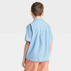 Boys' Woven Short Sleeve Button-Down Shirt - Art Class™