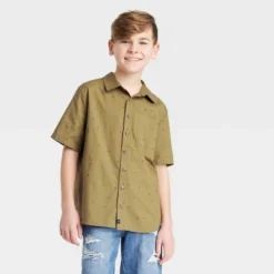 Boys' Woven Short Sleeve Button-Down Shirt - Art Class™ -Teen Clothing Store GUEST 5f123479 8d07 46d6 bb33 c1b1a100e054