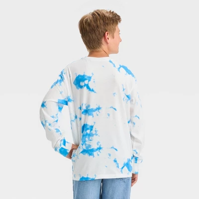 Boys' Tie-Dye Sonic Long Sleeve Graphic T-Shirt - Art Class™ Blue/White 4 Boys' Tie-Dye Sonic Long Sleeve Graphic T-Shirt - Art Class™ Blue/White - Image 2