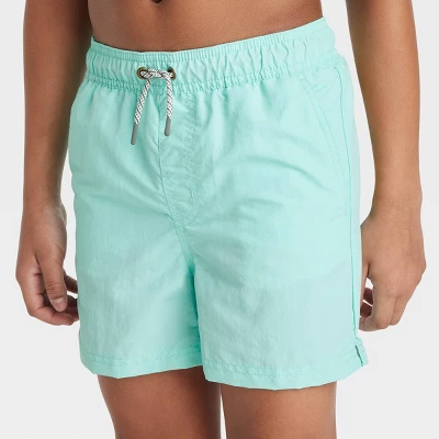 Boys' Solid Swim Trunks - Art Class™ Light Blue 3 Boys' Solid Swim Trunks - Art Class™ Light Blue