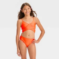 Girls' 'It’s A Wrap' Solid Bikini Set - Art Class™ Orange -Teen Clothing Store GUEST 7a91bc46 ab3b 420c acc7 3073802cc8b9