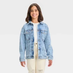 Girls' Oversized Jacket - Art Class™ Blue Denim -Teen Clothing Store GUEST 7c88baad c994 4a58 ac6b 64639da83a56