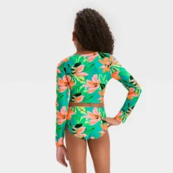 Girls' 'Abstract Blossoms' Floral Printed Rash Guard Set - Art Class™ Green -Teen Clothing Store GUEST 7dfd4f65 a86d 4d18 98da 3f3f01cdbfe8