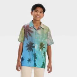 Boys' Palm Tree Short Sleeve Button-Down Shirt - Art Class™ 8 Boys' Palm Tree Short Sleeve Button-Down Shirt - Art Class™ -Teen Clothing Store GUEST 8097dc41 aeaa 4607 80df 426b667440f3