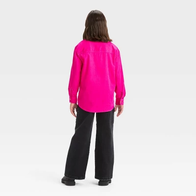 Girls' Long Sleeve Oversized Corduroy Layering Shirt - Art Class™ 4 Girls' Long Sleeve Oversized Corduroy Layering Shirt - Art Class™ - Image 2