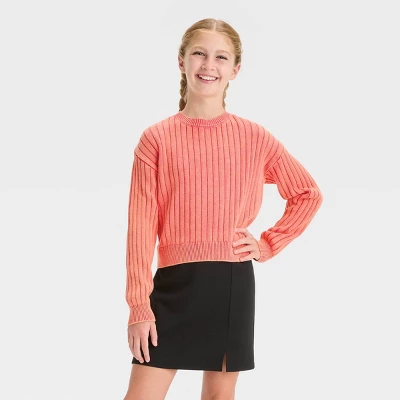 Girls' Wide Ribbed Pullover Sweater - Art Class™ 5 Girls' Wide Ribbed Pullover Sweater - Art Class™ - Image 3