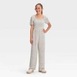Girls' Short Sleeve Smocked Jumpsuit - Art Class™ -Teen Clothing Store GUEST 8b927c0a e7a7 404f 91f6 17f66f15b328