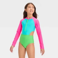 Girls' Solid One Piece Swimsuit - Art Class™ -Teen Clothing Store GUEST 8bee55c0 a162 4b07 97bc 60b9dac0fc5e