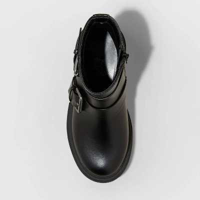 Girls' Cadi Zipper Moto Boots - Art Class™ Black 4 Girls' Cadi Zipper Moto Boots - Art Class™ Black - Image 2