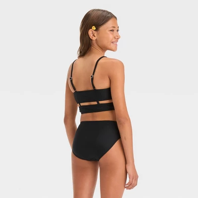 Girls' 'It’s A Wrap' Solid Bikini Set - Art Class™ 4 Girls' 'It’s A Wrap' Solid Bikini Set - Art Class™ - Image 2