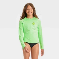 Girls' Smiley Face Rash Guard Swim Top - Art Class™ Green 7 Girls' Smiley Face Rash Guard Swim Top - Art Class™ Green -Teen Clothing Store GUEST 9c6a3ff9 3d10 4bde bbf5 7760b4000071