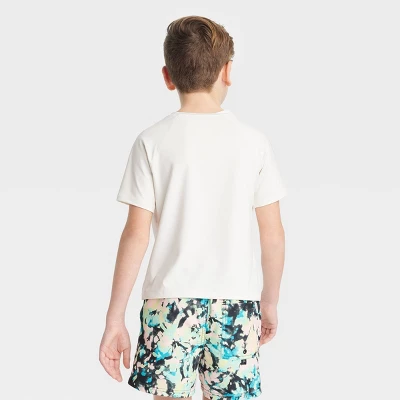 Boys' Short Sleeve Rash Guard Swim Shirt - Art Class™ Cream 4 Boys' Short Sleeve Rash Guard Swim Shirt - Art Class™ Cream - Image 2