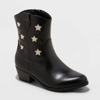 Girls' Margot Western Boots - Art Class™ Black 6 Girls' Margot Western Boots - Art Class™ Black - Image 4