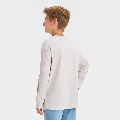 Boys' Redwood Trees Long Sleeve Graphic T-Shirt - Art Class™ Light Gray 4 Boys' Redwood Trees Long Sleeve Graphic T-Shirt - Art Class™ Light Gray - Image 2