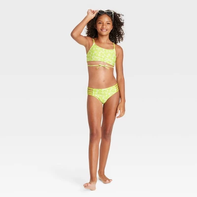 Girls' Make A Wish 2pc Bikini Set - Art Class™ Lime Green 4 Girls' Make A Wish 2pc Bikini Set - Art Class™ Lime Green - Image 2