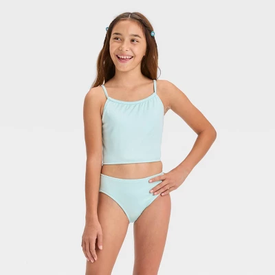 Girls' 'Let It Shine' Solid Midkini Set - Art Class™ 5 Girls' 'Let It Shine' Solid Midkini Set - Art Class™ - Image 3