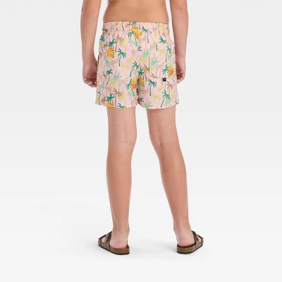 Boys' Palm Tree Swim Shorts - Art Class™ Pink 4 Boys' Palm Tree Swim Shorts - Art Class™ Pink - Image 2