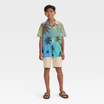 Boys' Palm Tree Short Sleeve Button-Down Shirt - Art Class™ 4 Boys' Palm Tree Short Sleeve Button-Down Shirt - Art Class™ - Image 2