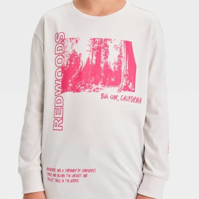 Boys' Redwood Trees Long Sleeve Graphic T-Shirt - Art Class™ Light Gray 3 Boys' Redwood Trees Long Sleeve Graphic T-Shirt - Art Class™ Light Gray