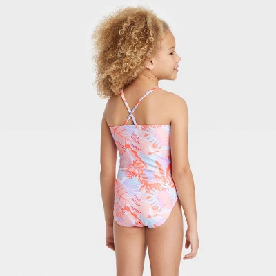 Girls' Tropic Oasis One Piece Swimwear Set With Skirt - Art Class™ 4 Girls' Tropic Oasis One Piece Swimwear Set With Skirt - Art Class™ - Image 2