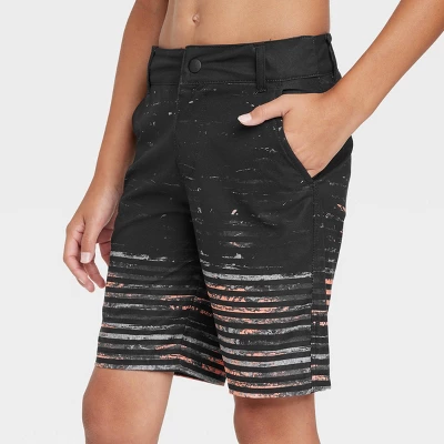 Boys' Striped Hybrid Swim Shorts - Art Class™ Black 4 Boys' Striped Hybrid Swim Shorts - Art Class™ Black - Image 2