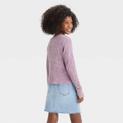 Girls' Long Sleeve Button-Down Waffle Shirt - Art Class™ 3 Girls' Long Sleeve Button-Down Waffle Shirt - Art Class™